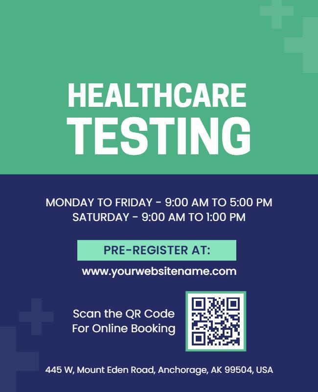 Healthcare Testing Appointment Flyer Template