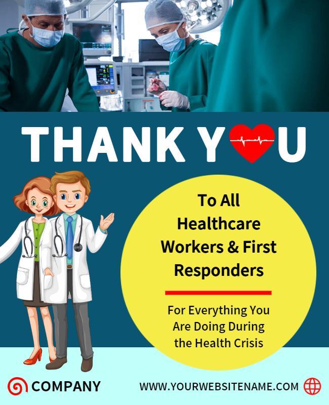 Healthcare Workers Appreciation Flyer Template