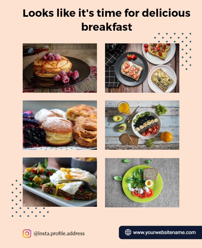 Healthy and Delicious Breakfast Ideas Flyer Template