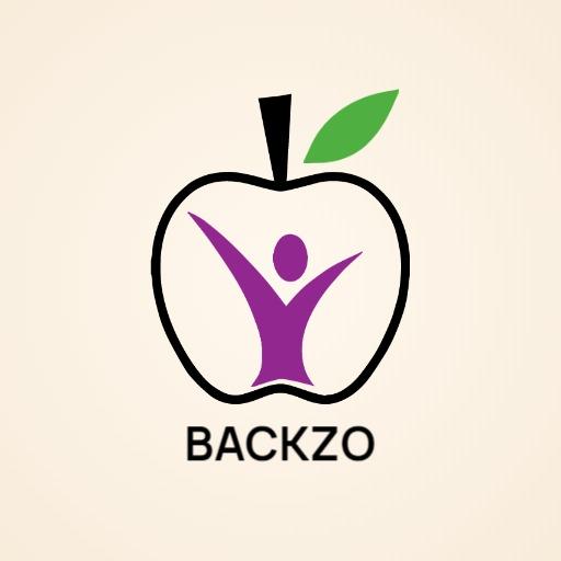 Healthy Apple and Active Figure Representing Fitness Logo Template