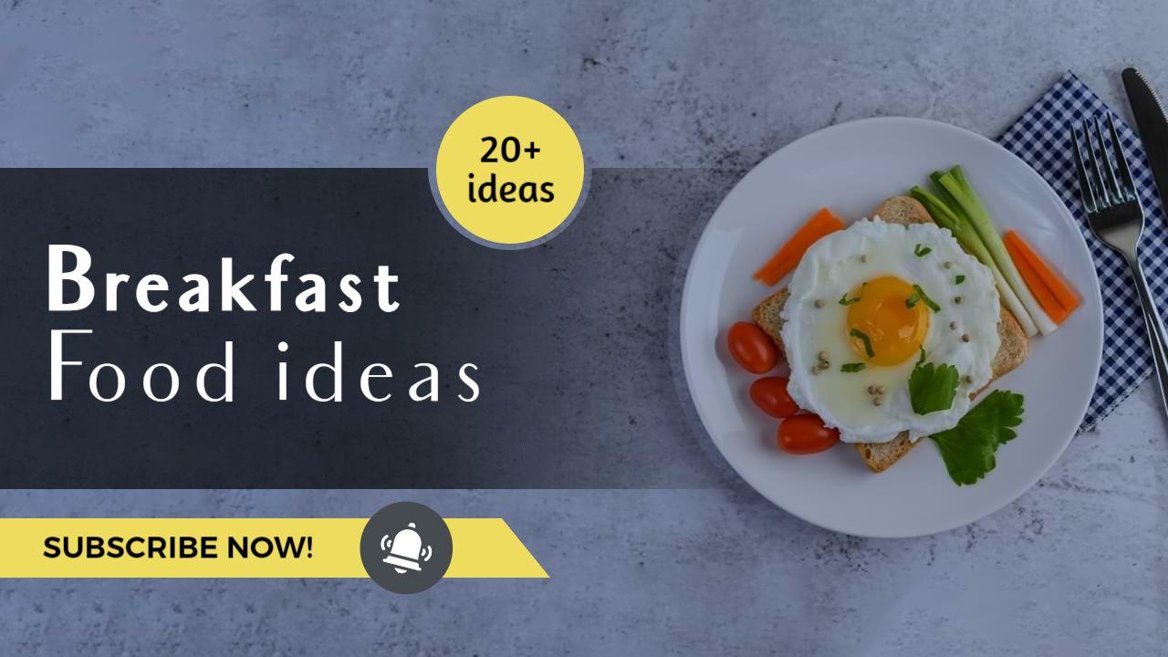 Healthy Breakfast Food Ideas for Meal Prep YouTube Thumbnail Template