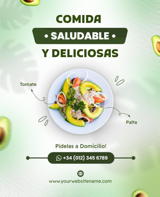 Healthy Delicious Avocado Dish Flyer Template