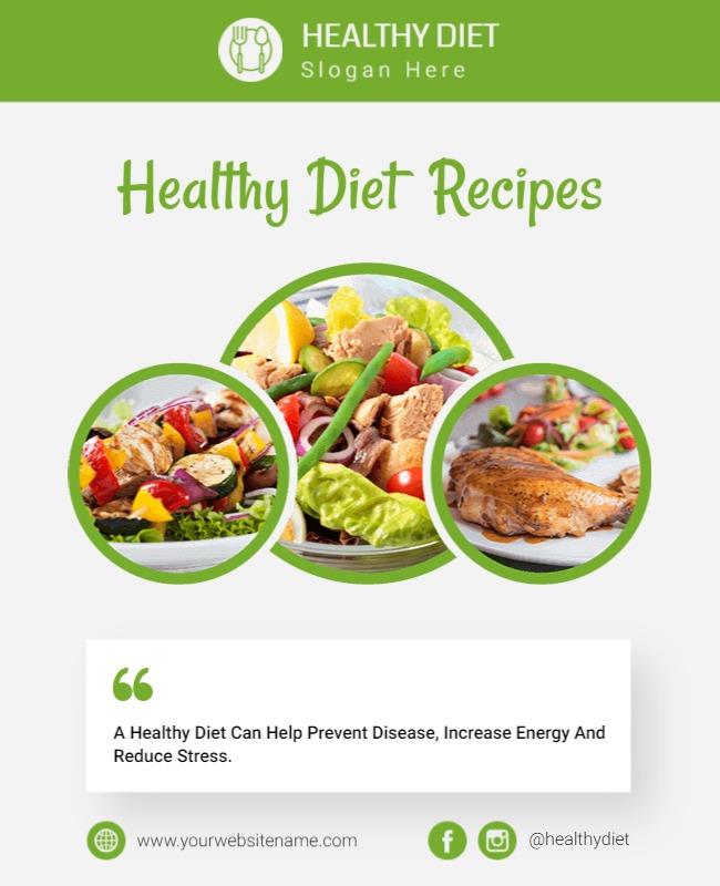 Healthy Diet Recipe Promotion Flyer Template