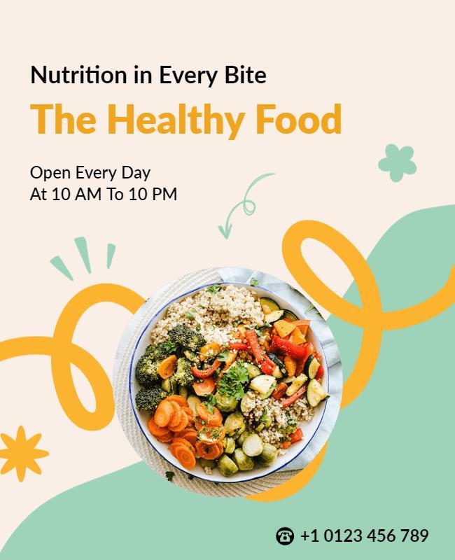 Healthy Food Promotion Flyer Template