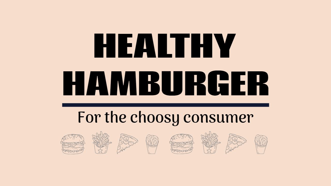 Healthy Gourmet Hamburger Recipe YouTube Thumbnail Template