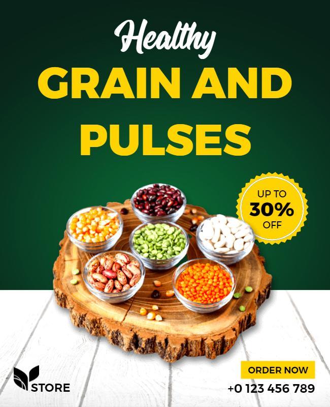 Healthy Grain and Pules Offer Flyer Template