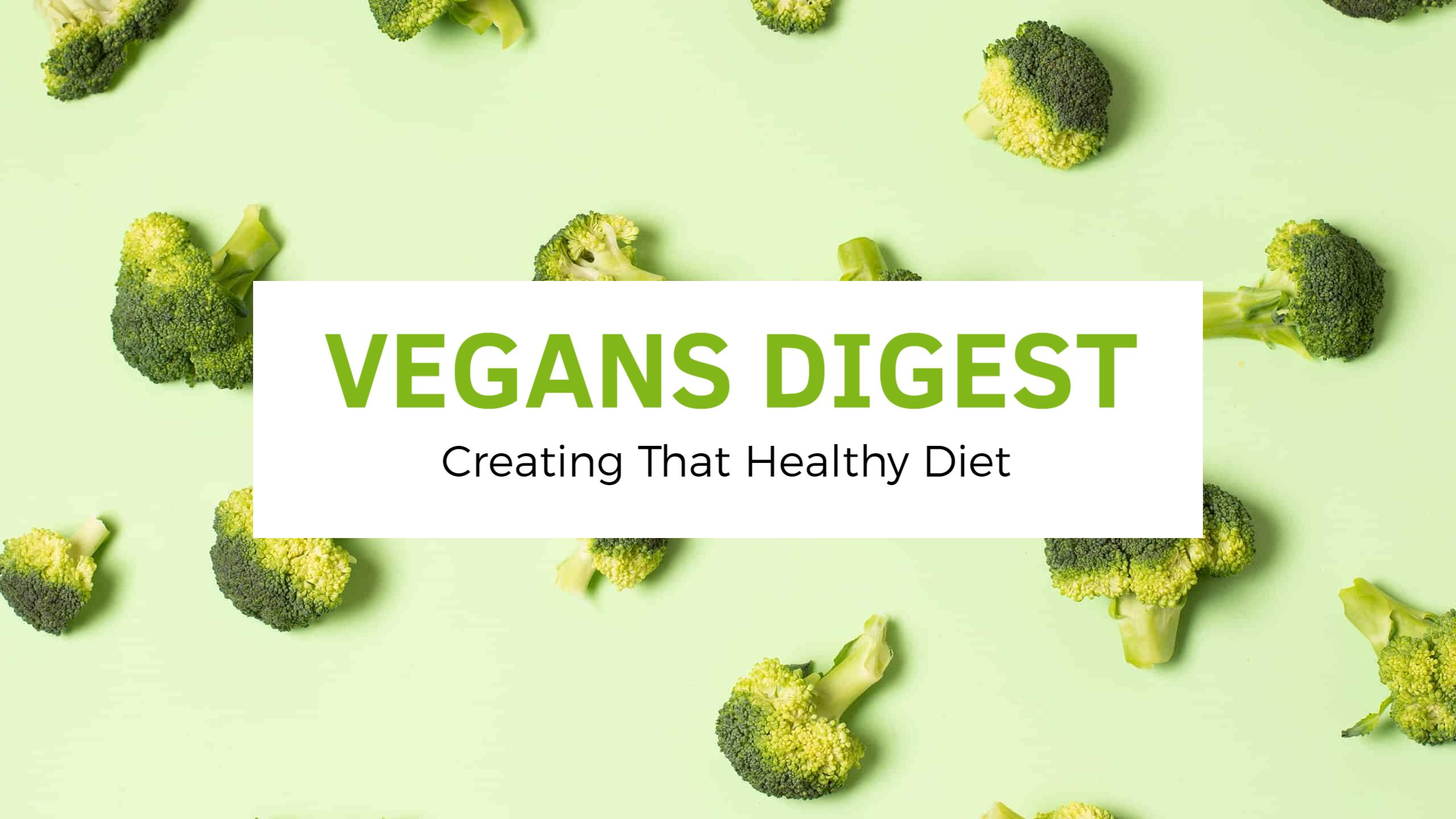 Healthy Green Broccoli and Vegan Theme YouTube Banner Template