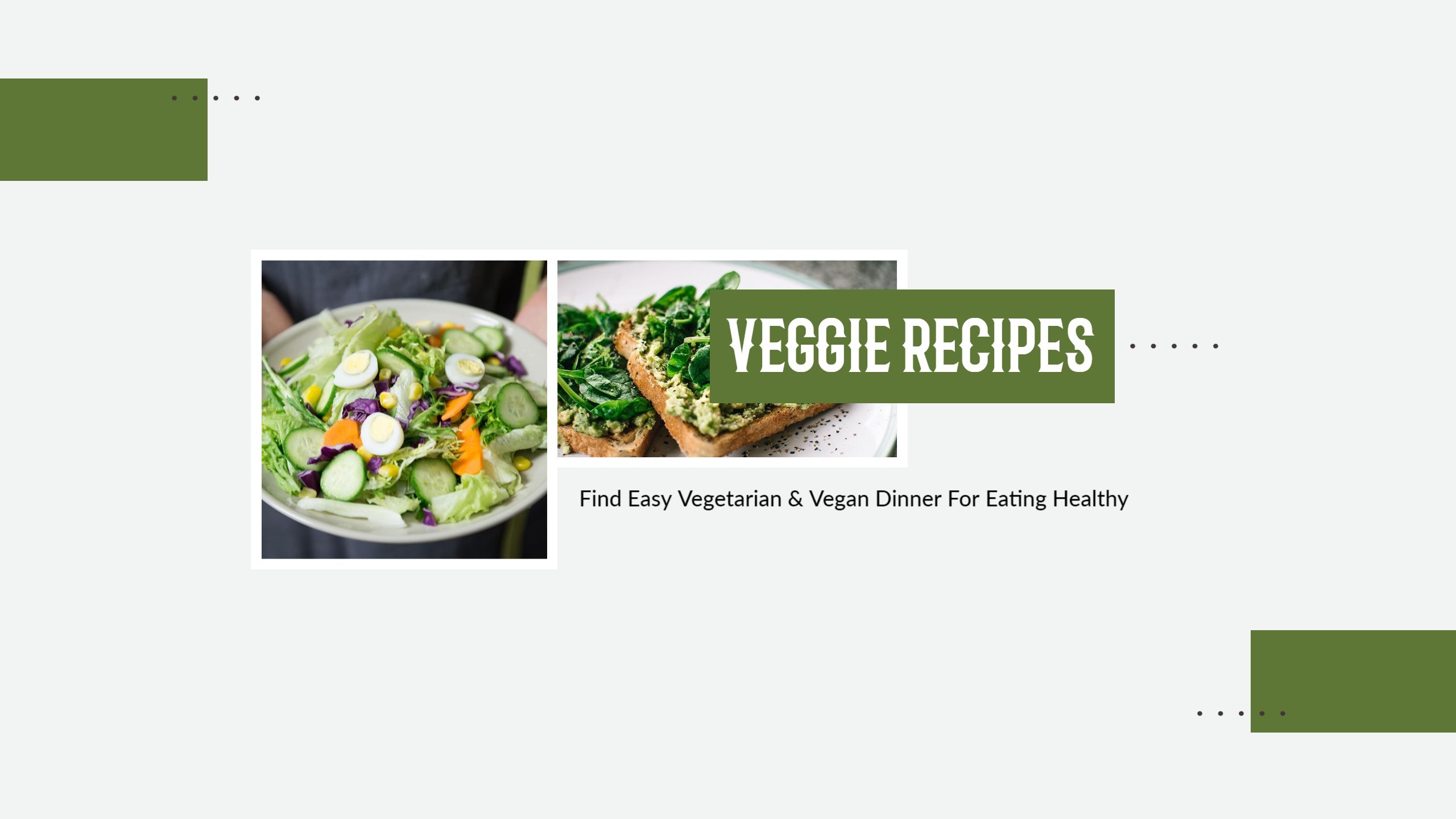 Healthy Green Veggie Recipes for Easy Vegan Dinner YouTube Banner Template