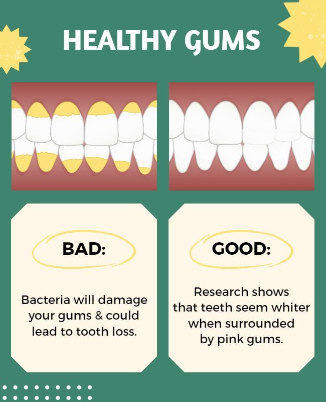 Healthy Gums Educational Dental Care Flyer Template