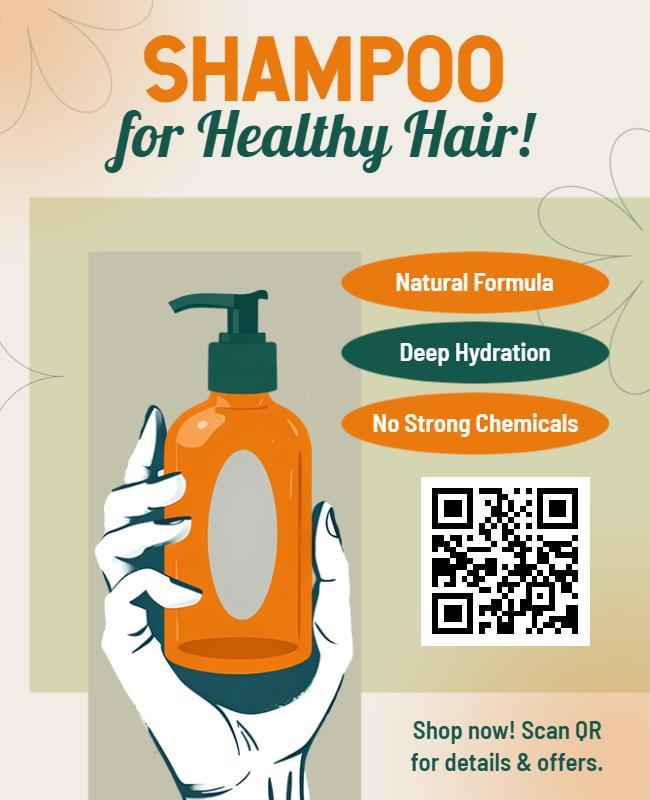Healthy Hair Shampoo Promotion Flyers Template