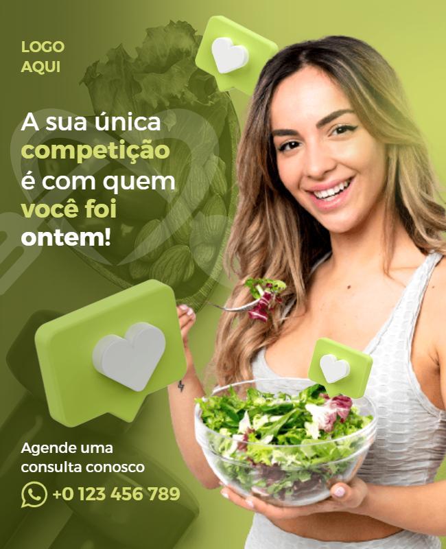 Healthy Lifestyle Nutrition Consultation Flyer Template