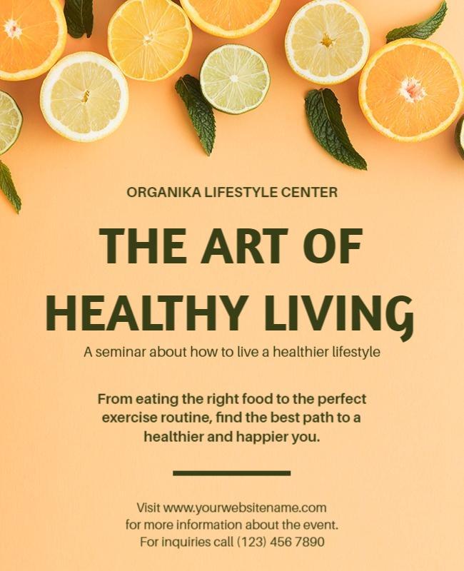 Healthy Living Seminar Event Flyer Template