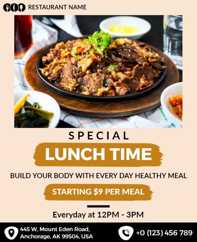 Healthy Lunch Special Promotion Flyer Template