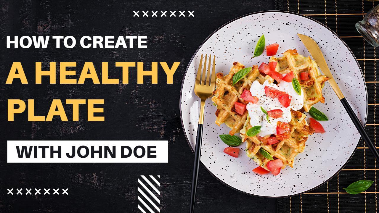 Healthy Plate Recipe Cooking Channel YouTube Thumbnail Template