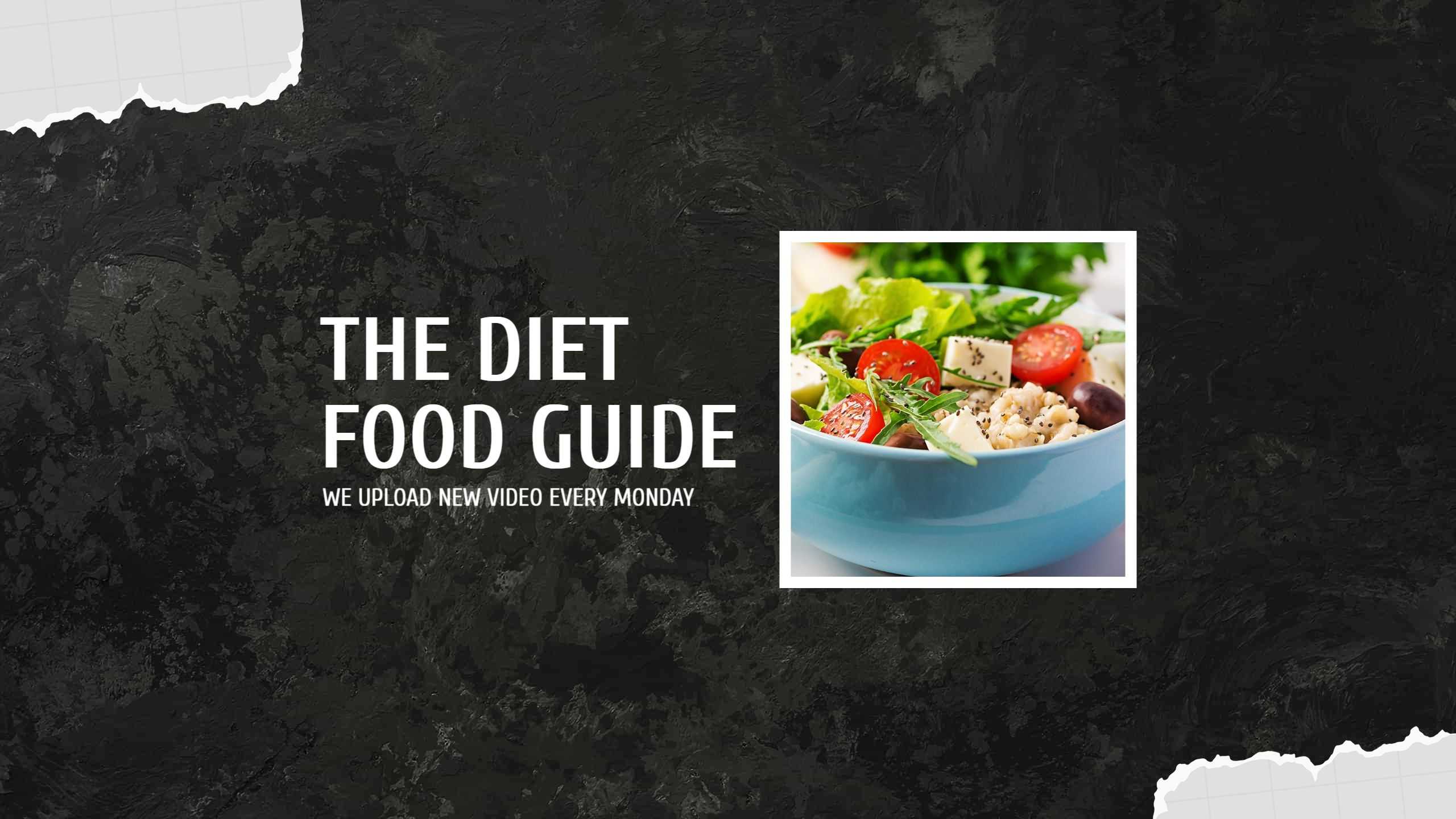 Healthy Salad Bowl and Black Background YouTube Banner Template