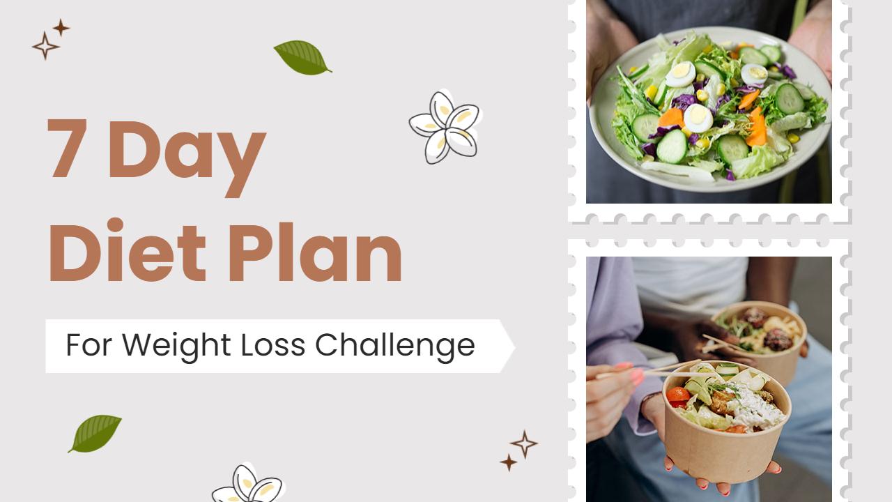 Healthy Weight Loss Meal Prep Challenge Trending YouTube Thumbnail Template