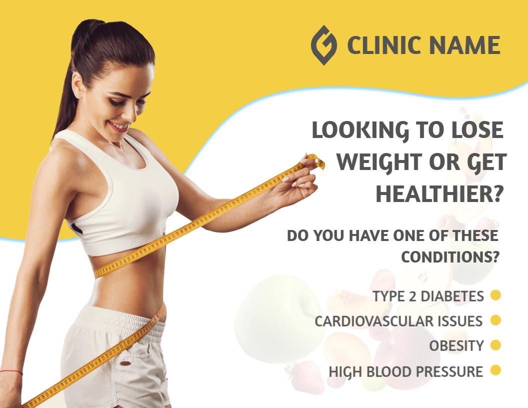Healthy Weight Loss Program Transformation Brochure Template