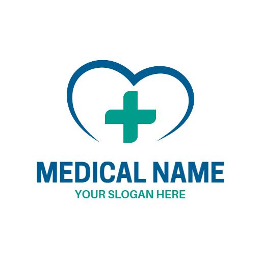 Heart-Shaped Design Symbolizing Reliable Pharmacy Services Logo Template