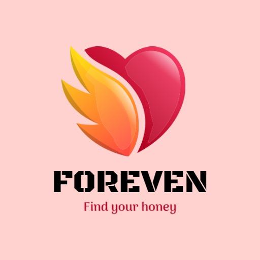 Heart with Flames Signifying Passionate Dating Love Logo Template