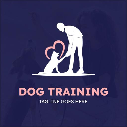Heartwarming Connection Between Trainer and Dog Training Logo Template