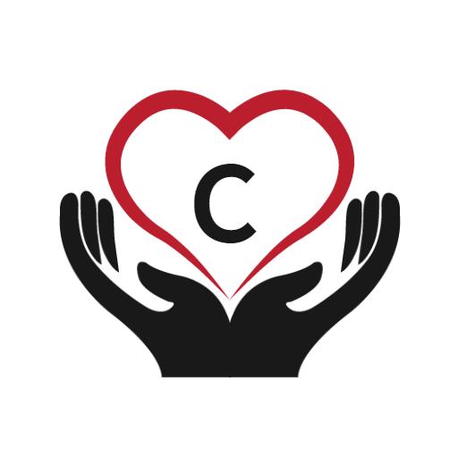 Heartwarming Love Symbol with Hands and Alphabet C Logo Template