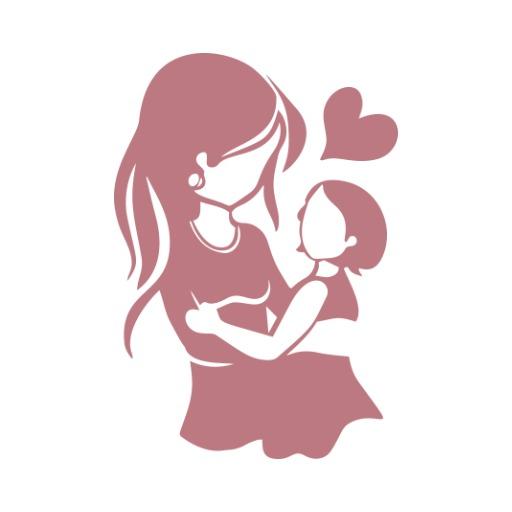 Heartwarming Mother and Baby Togetherness in Soft Pink Logo Template