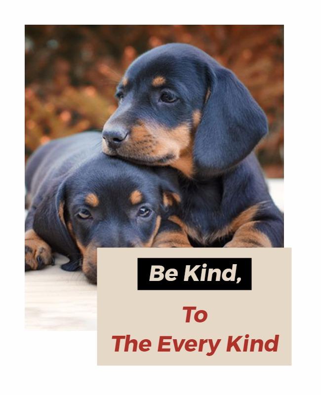Heartwarming Puppy Adoption Kindness Message Poster Template