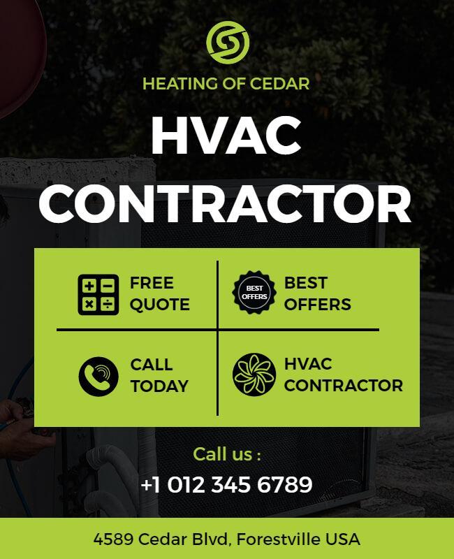 Heating and Cooling Services Promotional Flyer Template