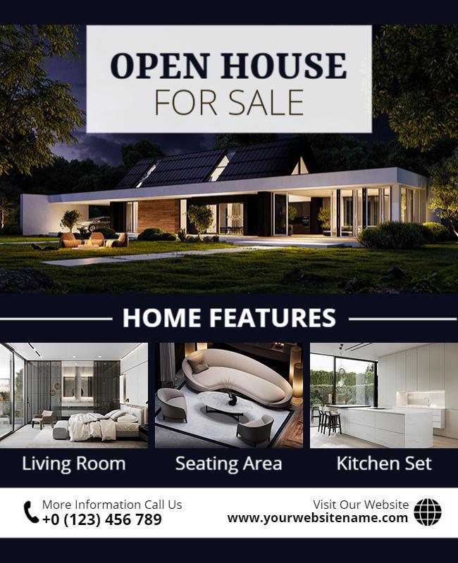 Heavy Metal and Deep Fir House for Sale Flyer Template