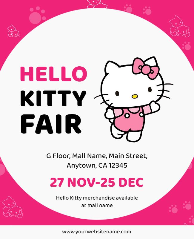 Hello Kitty Merchandise Fair Flyer Template