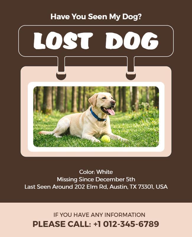 Help Find Lost Dog Poster Template