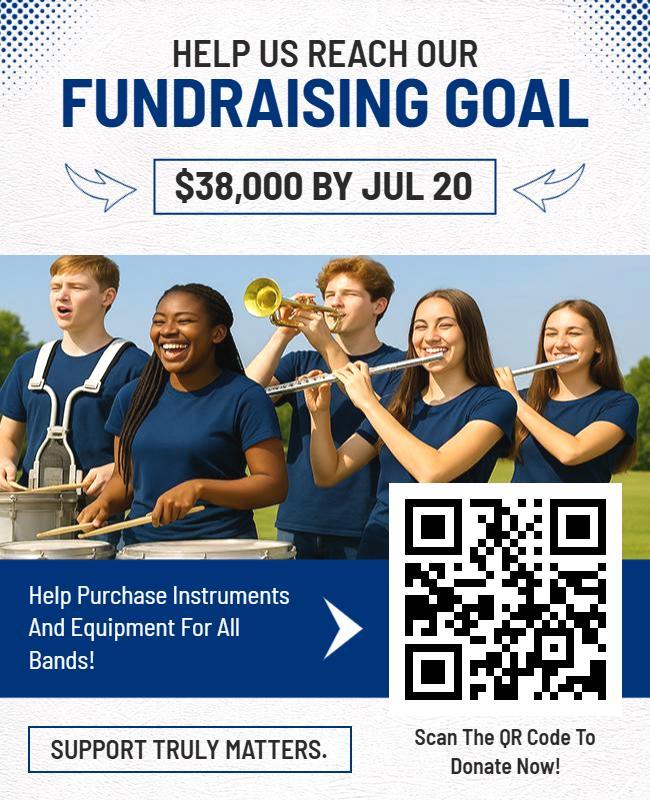 Help Us Reach Band Fundraising Goal Flyer Template