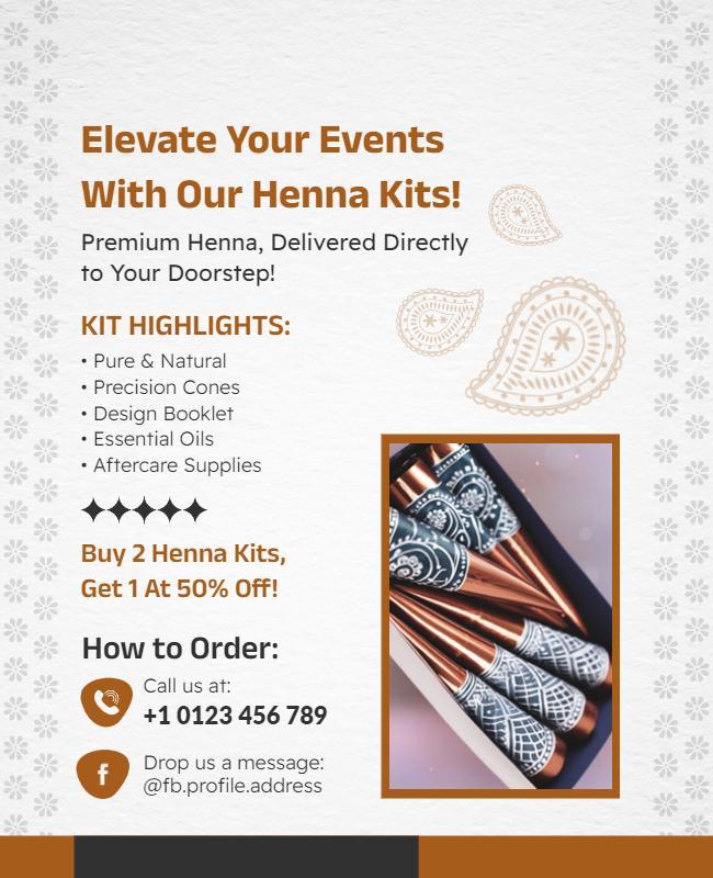 Henna Kit Promotion Event Flyer Template