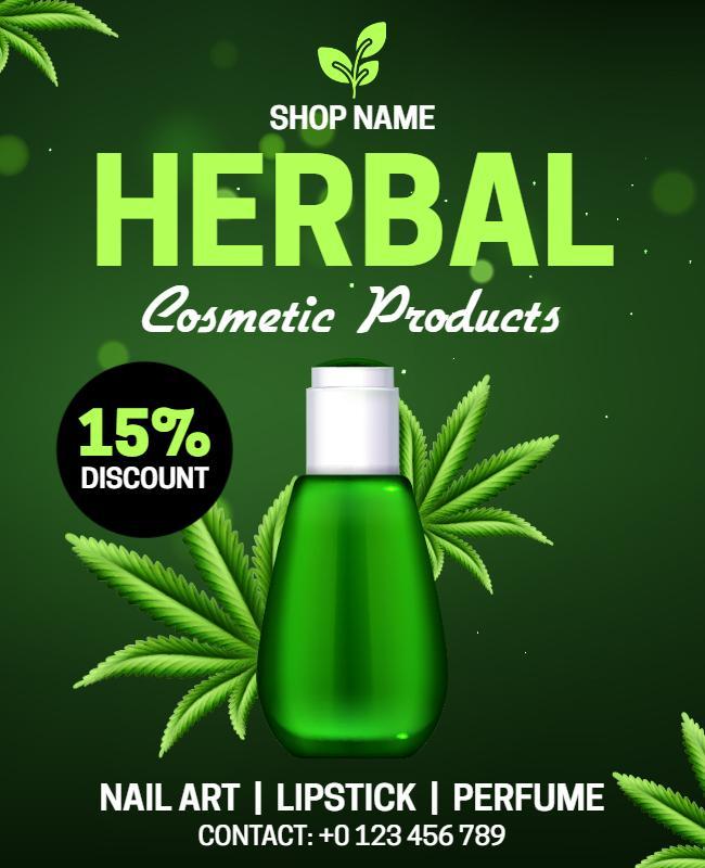 Herbal Cosmetic Products Promotion Flyer Template