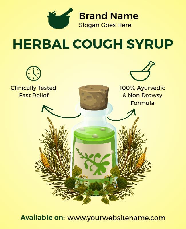 Herbal Cough Syrup Promotion Flyer Template