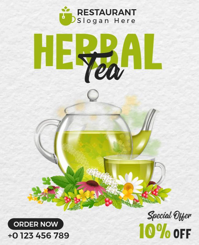 Herbal Tea Special Offer Flyer Template