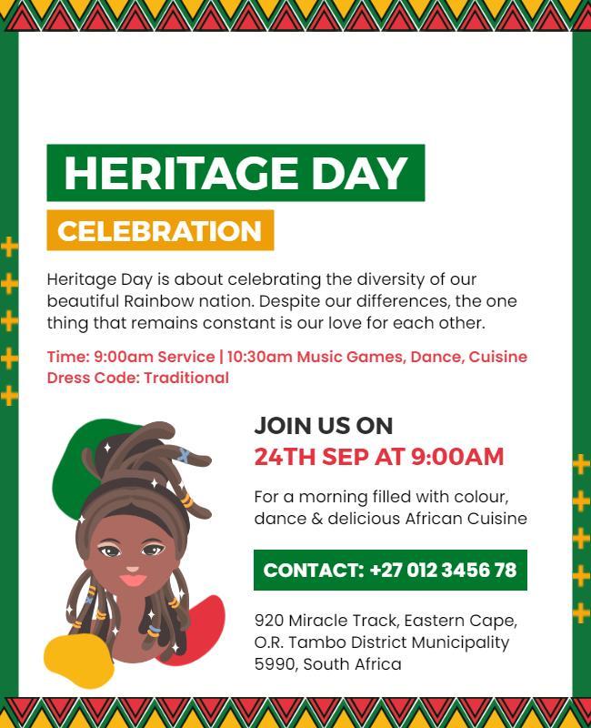 Heritage Day Celebration Event Flyer Template