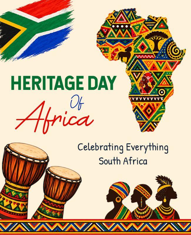 Heritage Day South African Celebration Poster Template