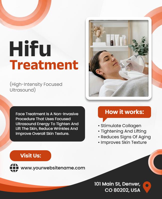 Hifu Skin Treatment Promotion Flyer Template