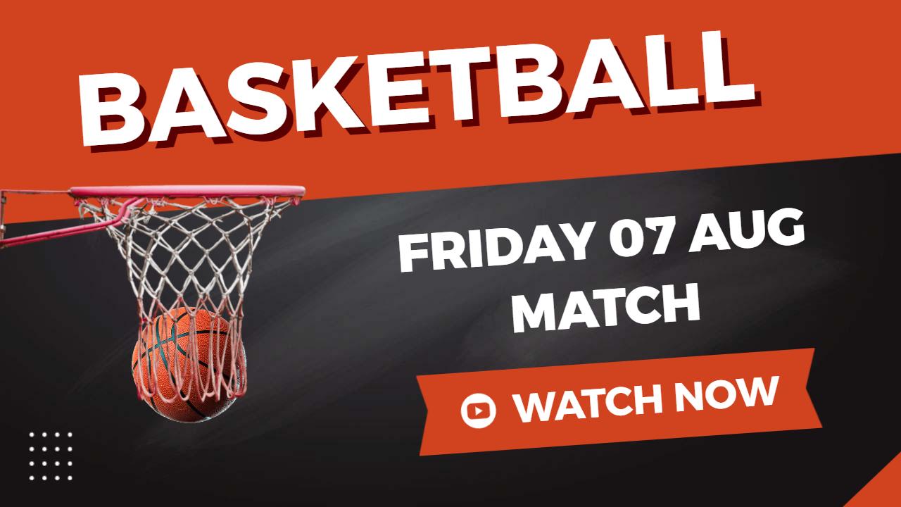 High-Energy Basketball Match Highlights YouTube Thumbnail Template
