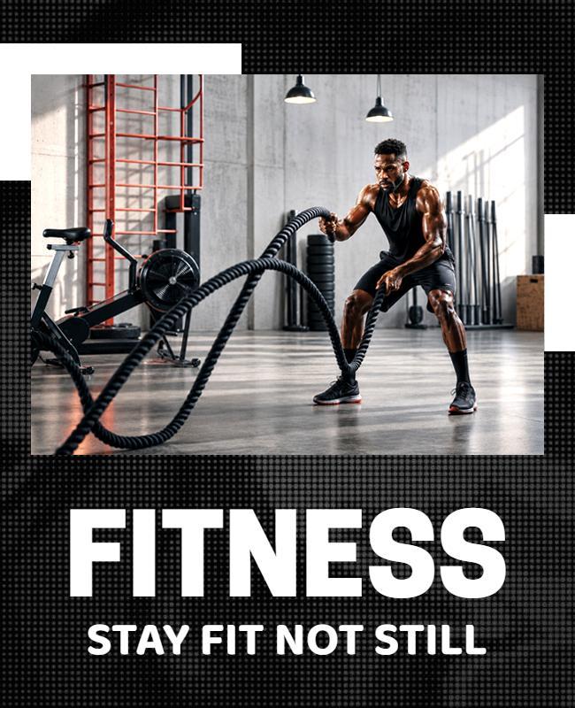 High-Intensity Gym Workout Fitness Poster Template