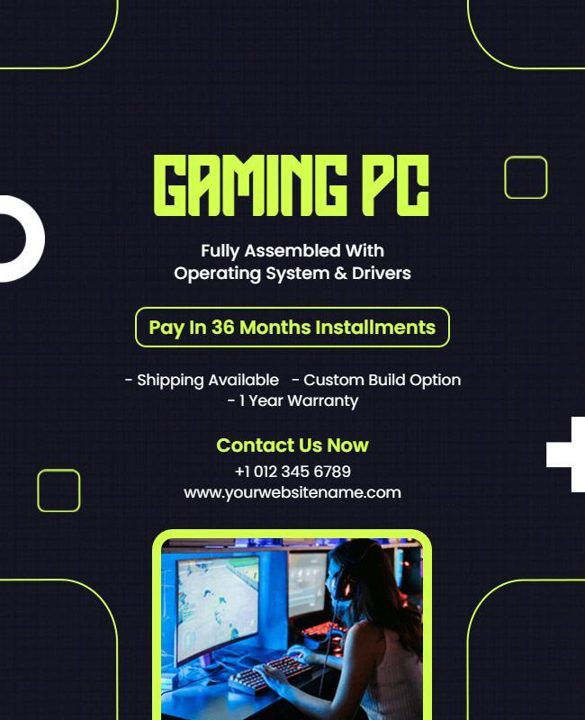 High Performance Gaming Pc Sale Flyer Template