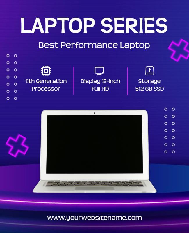 High Performance Laptop Series Promotional Flyer Template