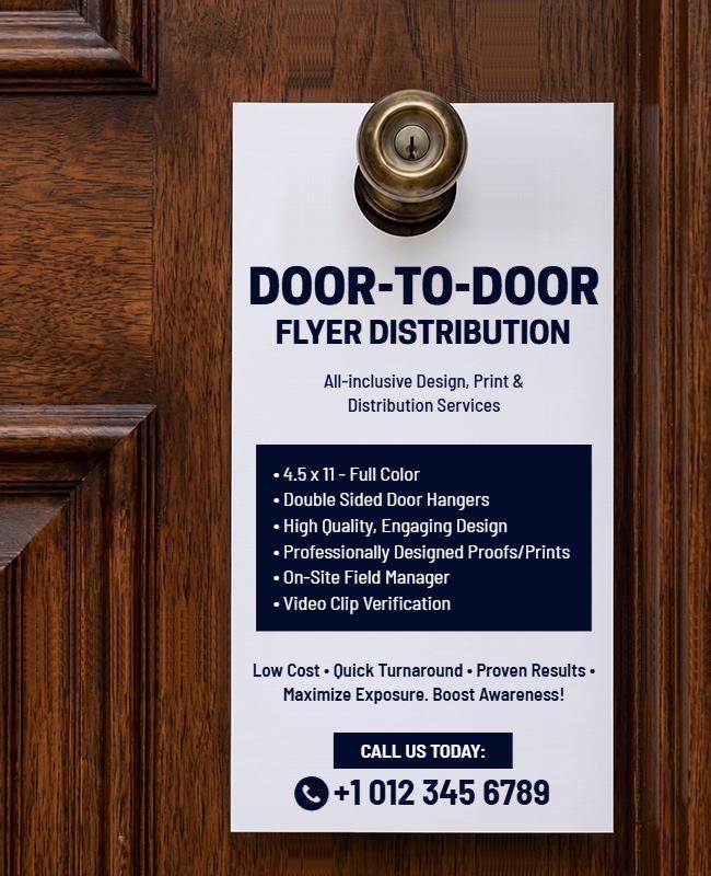 High Quality Door-to-Door Marketing Flyer Template