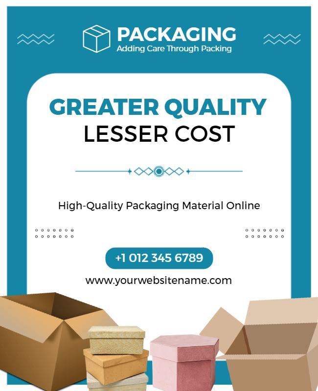 High Quality Packaging Material Advertisement Flyer Template