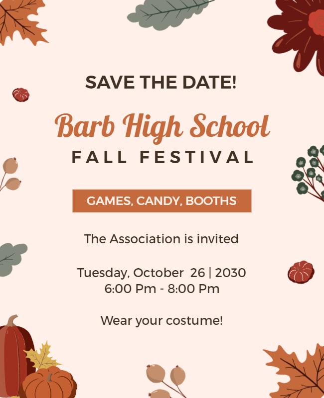 High School Fall Festival Event Flyer Template