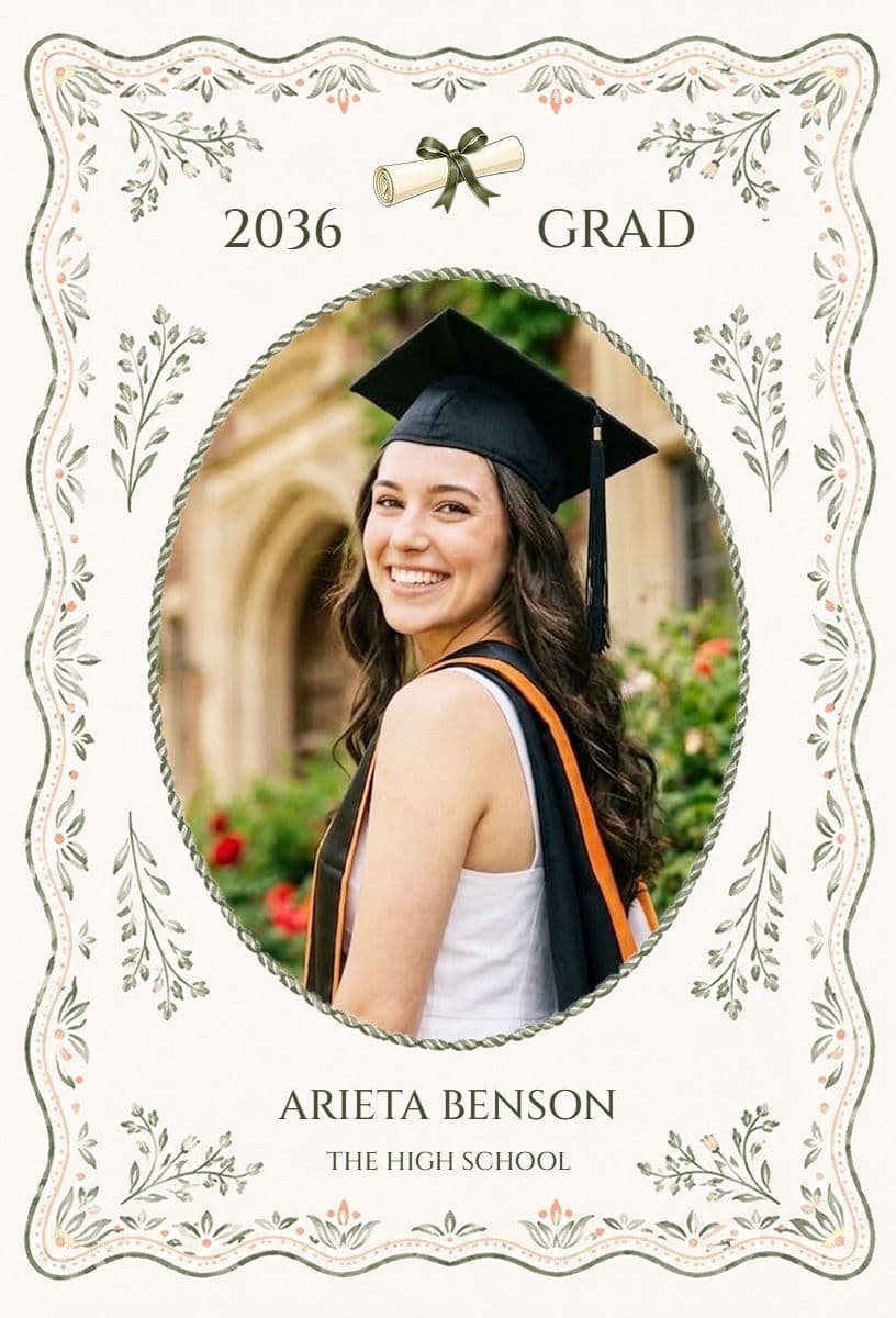 High School Graduation Celebration Announcement Template