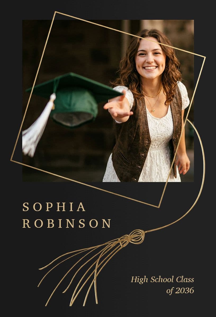 High School Graduation Ceremony Announcement Template