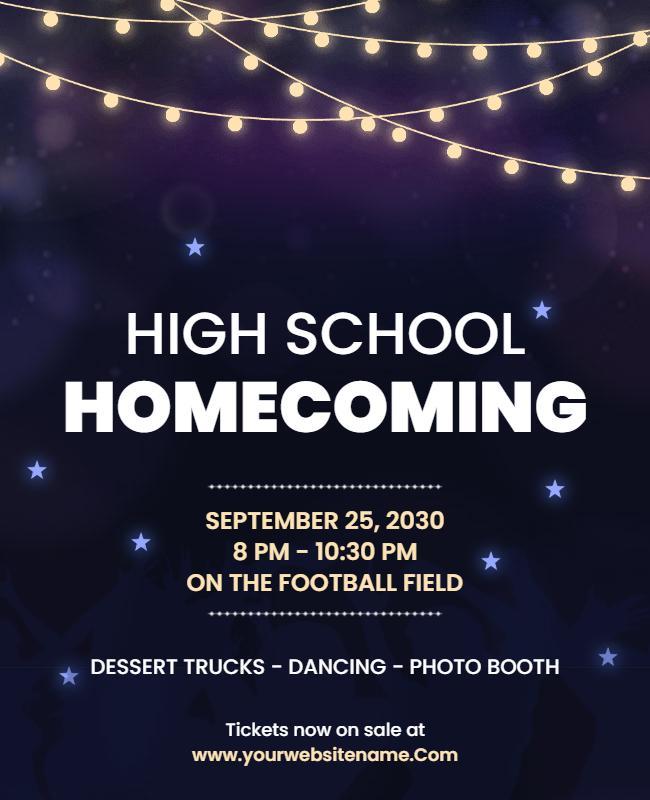 High School Homecoming Event Flyer Template