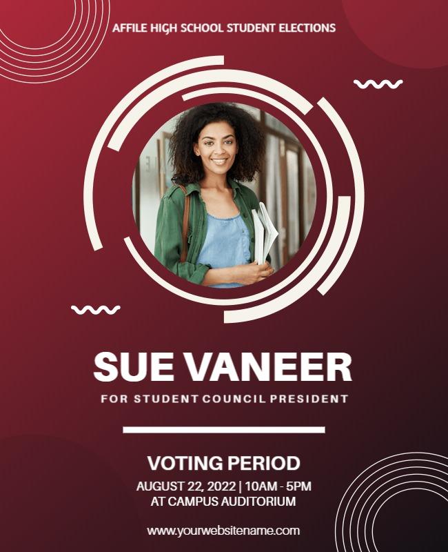 High School Student Council Election Flyer Template